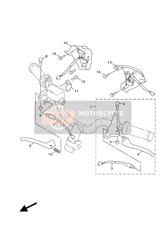 4P9H39763200, Commutateur 1,  Sur G, Yamaha, 0